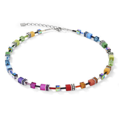 GeoCUBE necklace multicolour rainbow