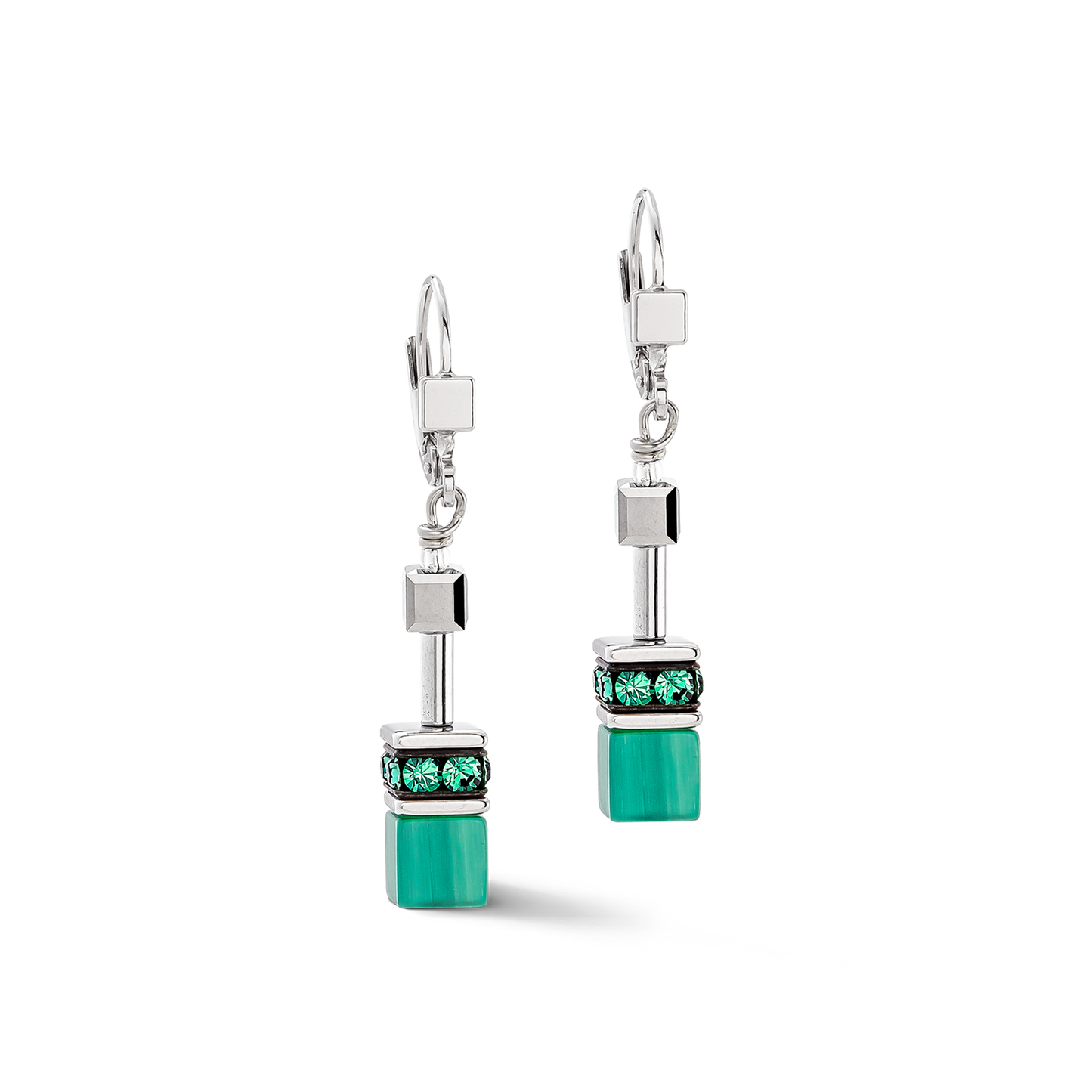 Geocube Iconic Earrings Double Teal