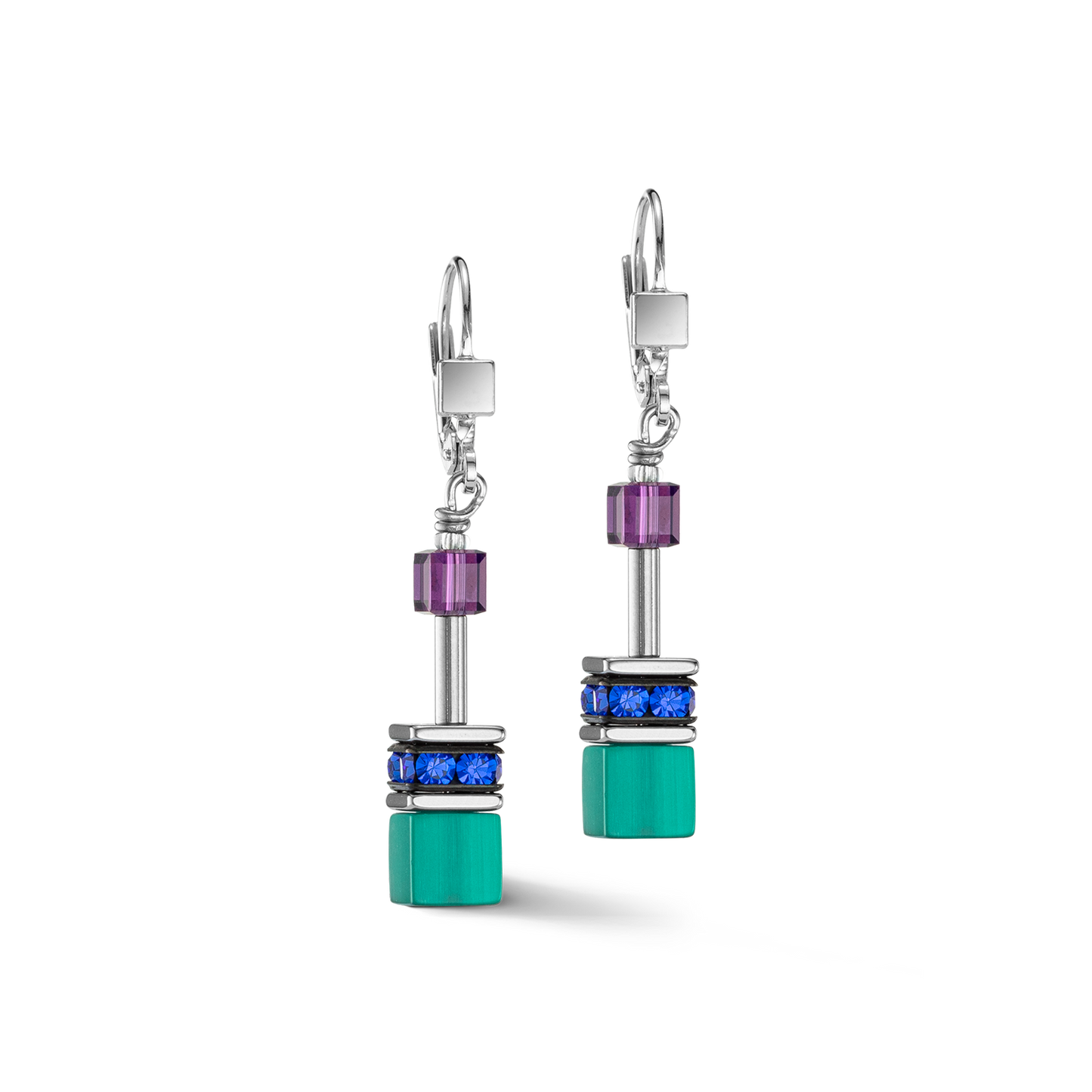 GeoCUBE® Iconic Earrings Turquoise Lilac