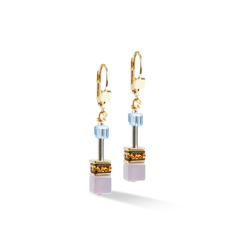 GeoCUBE Iconic earrings Festive gold-multicolour