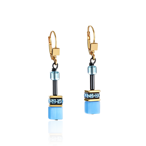 GeoCUBE Earrings Multicolour Gold