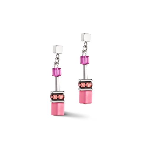 GeoCUBE Iconic earrings Viva Magenta