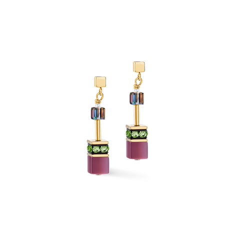 GeoCUBE Iconic earrings Art Nouveau gold