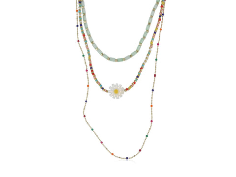 Cressida Multi Row Beaded Necklace