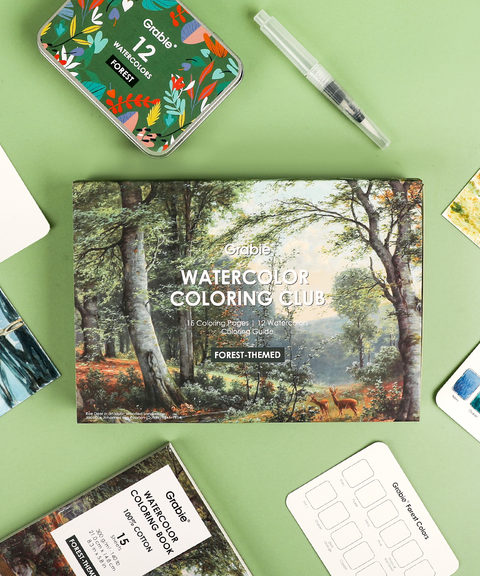 Watercolor Color Club Box Forest