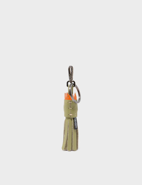Keychain with a tassel on a white background