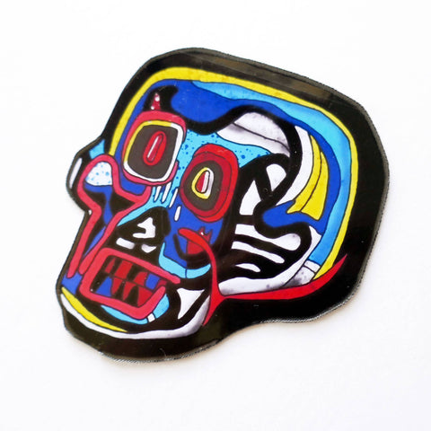 Basquiat-inspired refrigerator magnet - Skull
