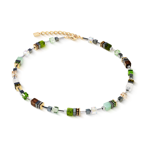 GeoCUBE Precious Motion necklace Forest Light gold