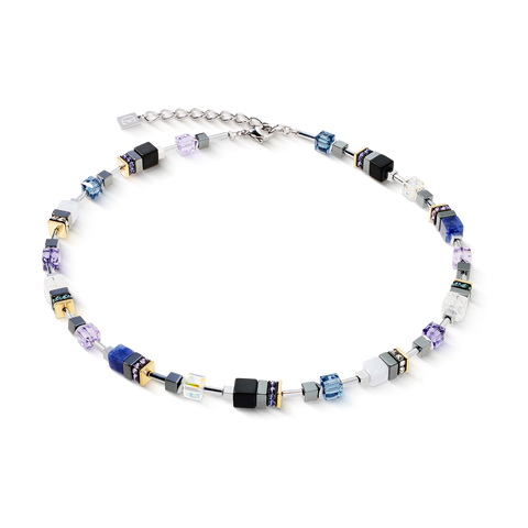 GeoCUBE® Precious Motion necklace Blue Moon Bicolour