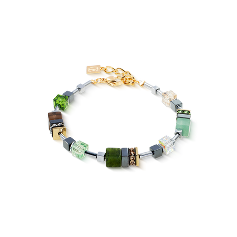 GeoCUBE Precious Motion Bracelet Forest Light Gold