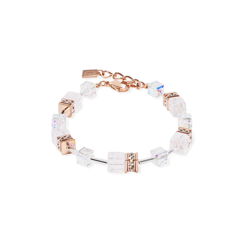 GeoCUBE Iconic Nature bracelet rosegold white