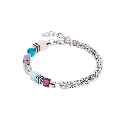 Multicolor Couture Bracelet with Chain