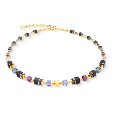 GeoCUBE Precious Classic necklace Blue Moon gold