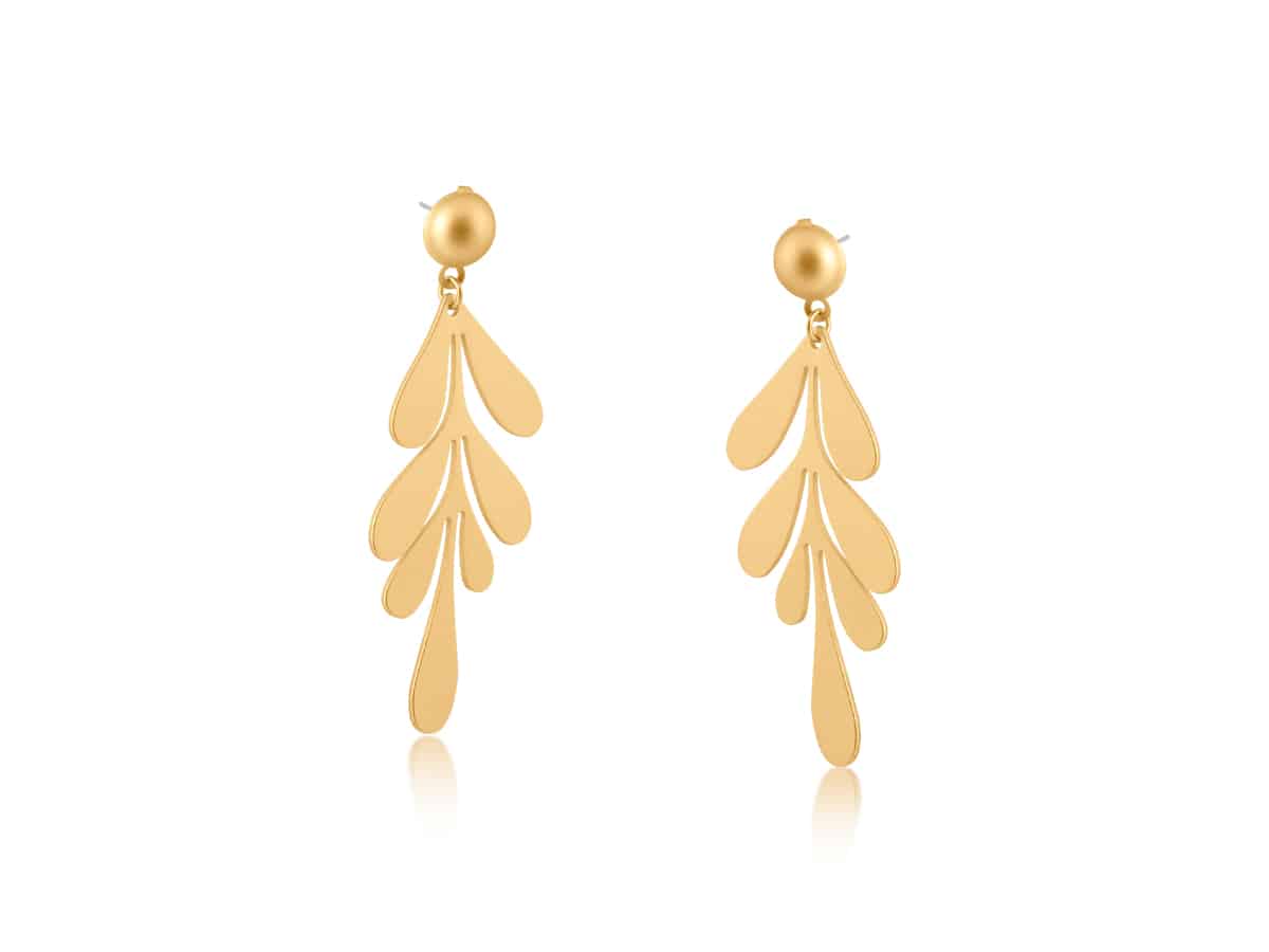 Selena Leaf Statement Drop Earrings