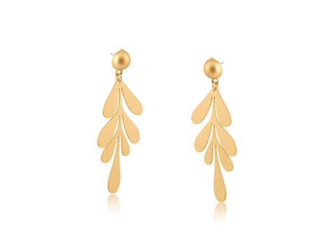 Selena Leaf Statement Drop Earrings