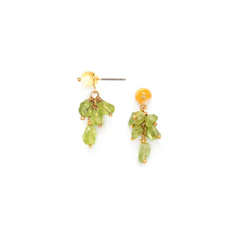 Nature Bijous Gingko and Green Earring