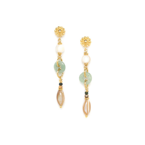 Nature Bijoux Menthe Linear Drop Earrings