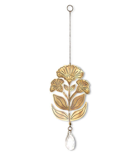 Surya Engraved Brass Suncatcher