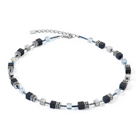 GeoCUBE Iconic Precious Onyx Necklace Crystal-Black