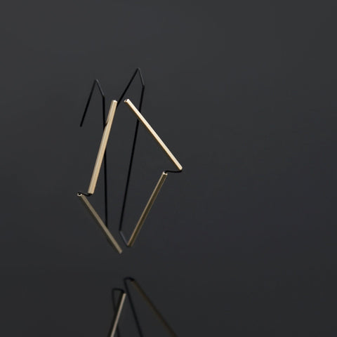 Ace Hoop Earrings Gold