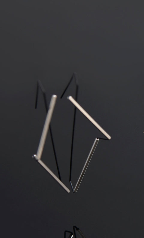 Ace Hoop Earrings Silver - Mint Museum Store