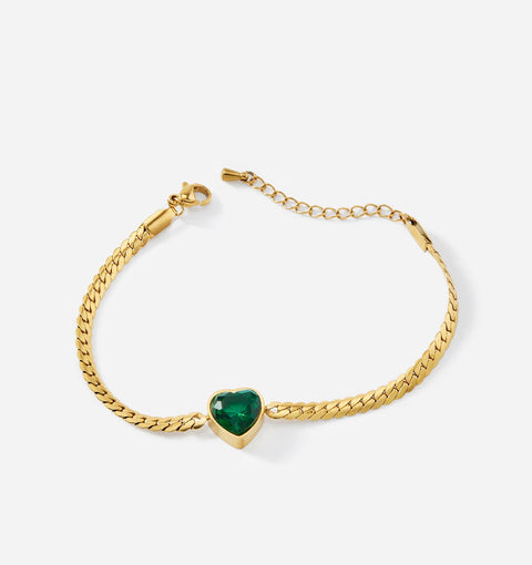 Green Heart Bracelet