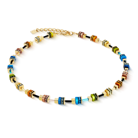 Necklace Autumn Glow Cube multicolour