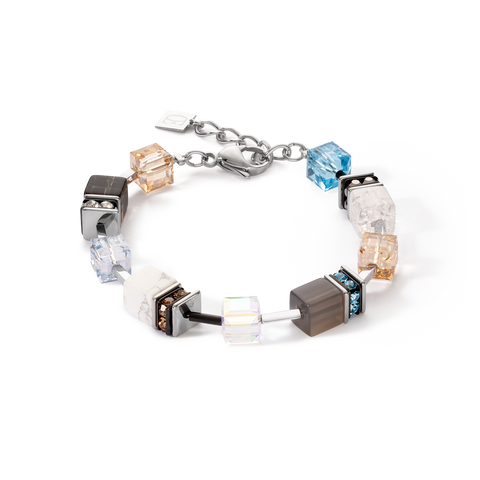 GeoCUBE Iconic Statement Precious bracelet aqua-beige