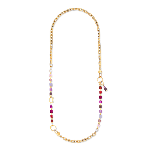 Cube Fusion Charm Necklace Shades of Purple