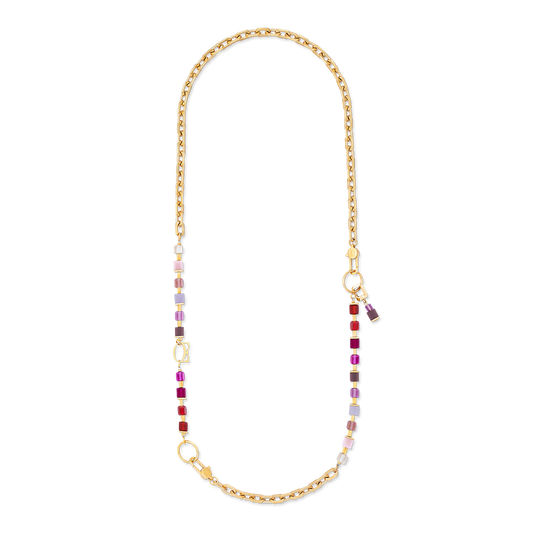 Cube Fusion Charm Necklace Shades of Purple