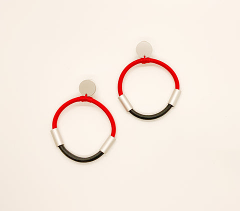 Two Tone Hoop with Aluminum Accent