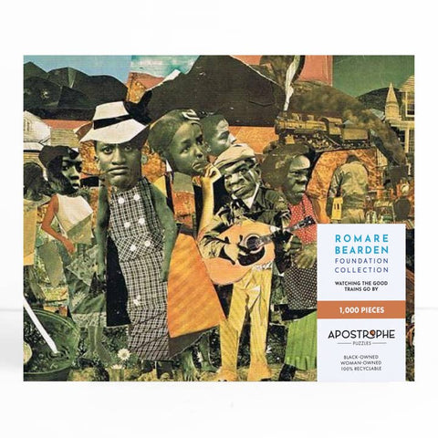 Romare Bearden Puzzle - Watching the Good Trains Go By