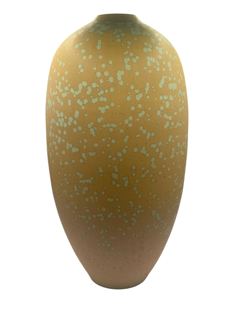 Egg Vase in Green Stardust