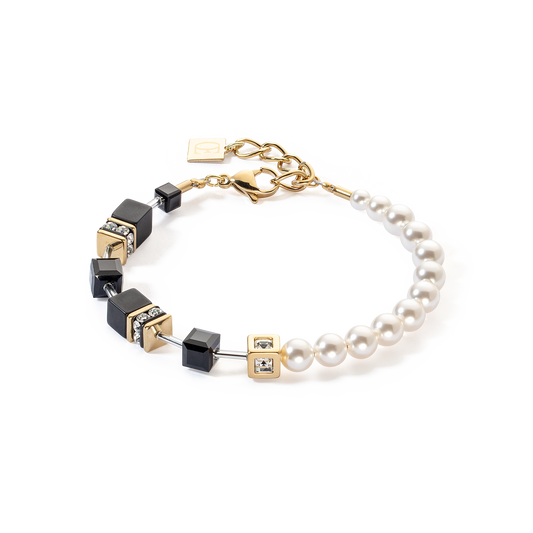 Precious Fusion Pearls Bracelet Black and Gold