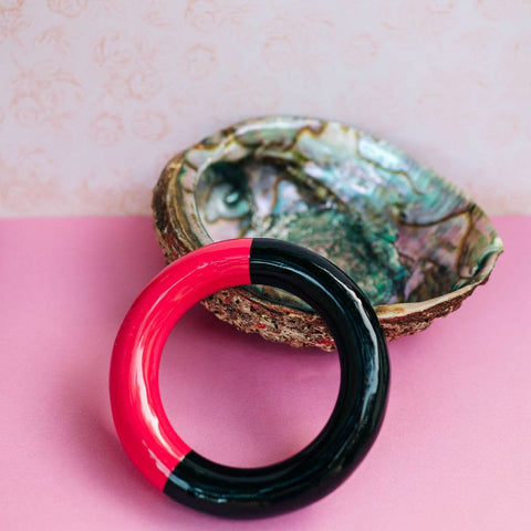 Jumbo Round Lacquered Horn Bangle