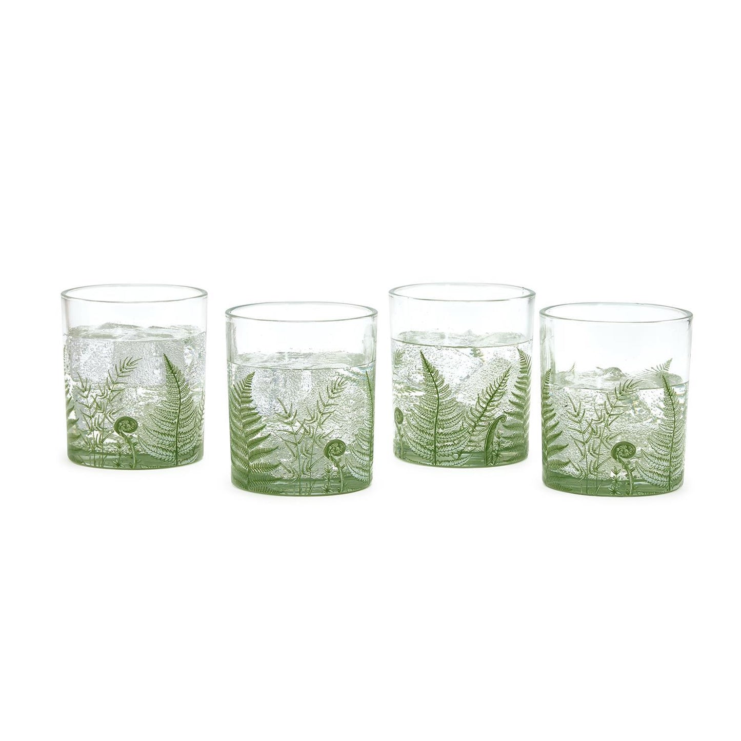 Fern Double Old Fashion Glasses Set of 4