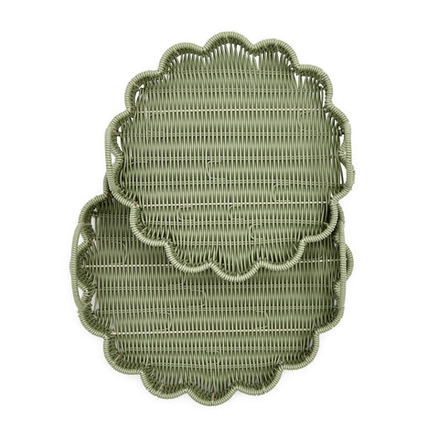 All Weather Wicker Serving Tray