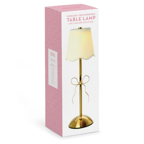 Portable Cordless Gold Bow Lamp - Mint Museum Store