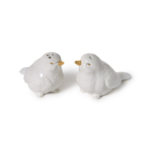 2 Birds Salt & Pepper w/ Nest Carrier