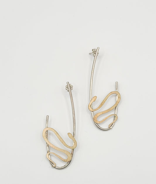 Asymmetrical Snake Hoops