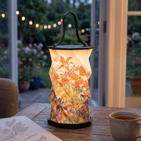 Modgy Mary Vaux Walcott Botanical Watercolor Origami Lantern