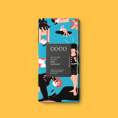 COCO - Isle of Skye Sea Salt Dark Chocolate Bar - 80g