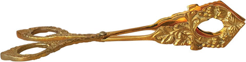 Embossed Brass Grapevine Shaped Tongs