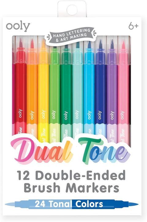 Dual Tone Double Ended Brush Marker