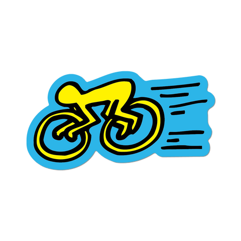 Cyclist by Keith Haring - Die-Cut Sticker - Mint Museum Store