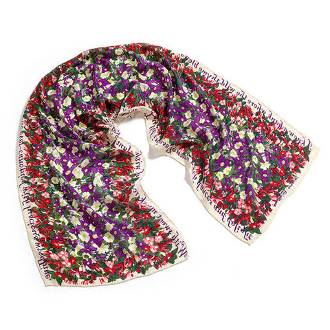 Shakespeare Flowers Habotai Scarf