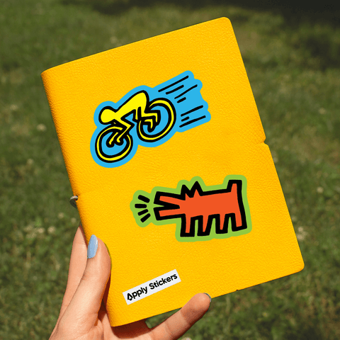 Cyclist by Keith Haring - Die-Cut Sticker - Mint Museum Store