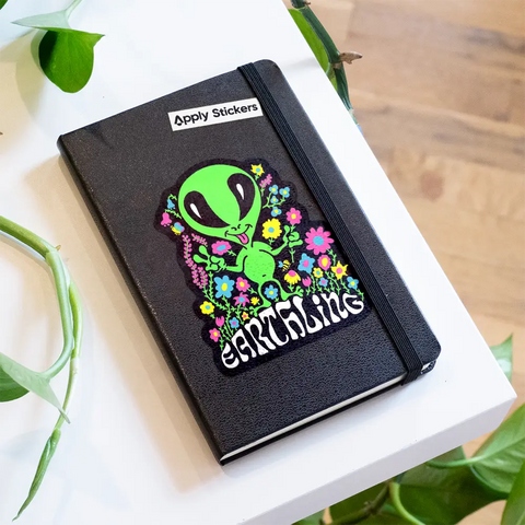 Alien Earthling by Apply - Die-Cut Sticker (hike, camp) - Mint Museum Store