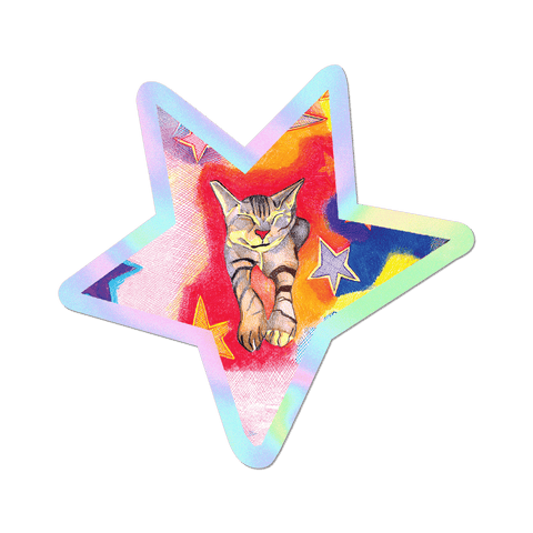 Star Kitty 1 by Keren Cytter (bookish) - Die-Cut Sticker - Mint Museum Store