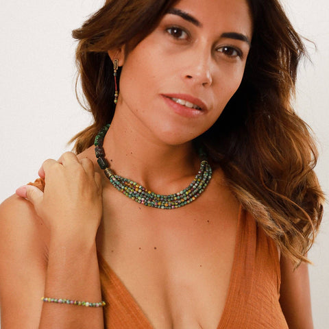 Nature Bijoux Zoisite Multi Strand Necklace